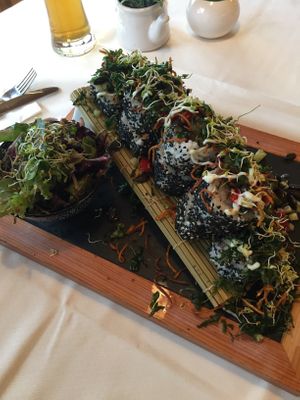 giant „lechlife sushi“ starter!!  at Naturhotel LechLife in Wangle