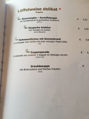 Menu  at Naturhotel LechLife in Wangle