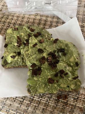 Avocado toast  at Fresh Press Juice Co in Cranford