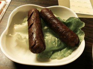 Vegetarian sausage, ¥12 at Refreshing Vegetarian Food in Guangzhou
