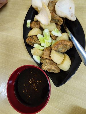 Pempek at Chan Wei Vegetarian in Jakarta