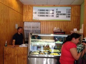 Inside of the bar at Vege Melody in Talca