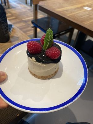 White miso cashew cheesecake   at Flax & Kale - Placa Castella in Barcelona