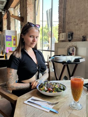 + juice   at Flax & Kale - Placa Castella in Barcelona