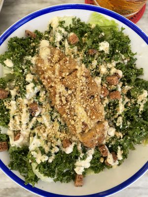 Vegan kaesar salad  at Flax & Kale - Placa Castella in Barcelona