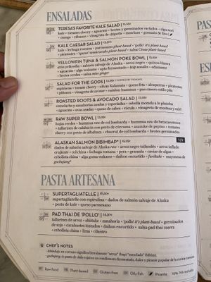 Menu  at Flax & Kale - Placa Castella in Barcelona