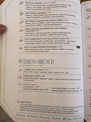 Menu  at Flax & Kale - Placa Castella in Barcelona