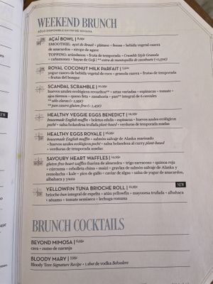 Menu  at Flax & Kale - Placa Castella in Barcelona