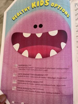 Menu  at Flax & Kale - Placa Castella in Barcelona