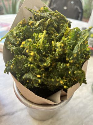 Kale chips  at Flax & Kale - Placa Castella in Barcelona