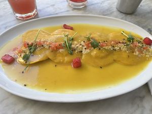 Ravioles  at Flax & Kale - Placa Castella in Barcelona