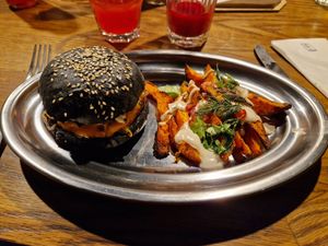 Burger at Flax & Kale - Placa Castella in Barcelona