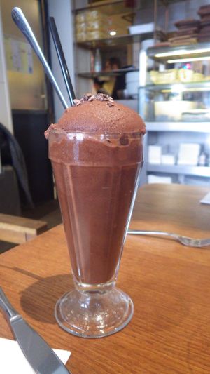 Healthy Frappemocha at Flax & Kale - Placa Castella in Barcelona