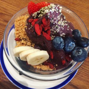 açai bowl  at Flax & Kale - Placa Castella in Barcelona