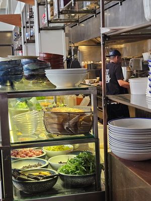 Open Kitchen at Flax & Kale - Placa Castella in Barcelona