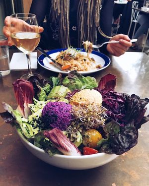 Salad bowl. Yuuum! at Flax & Kale - Placa Castella in Barcelona