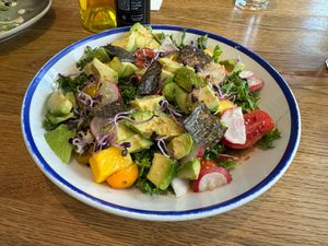 Teresa's Favorite Kale Salad at Flax & Kale - Placa Castella in Barcelona