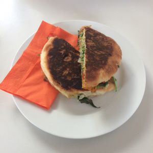 Pumpkin toastie  at Saltwater Organics in Merimbula