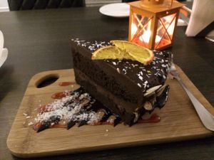 chocolate perfection:) at Green Pumpkin in Riga