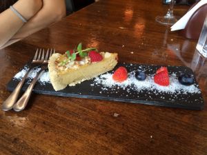 Mango pie at Green Pumpkin in Riga