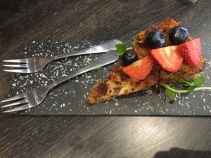 Apple pie at Green Pumpkin in Riga