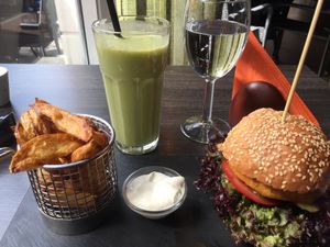 Butternut squash burger at Green Pumpkin in Riga
