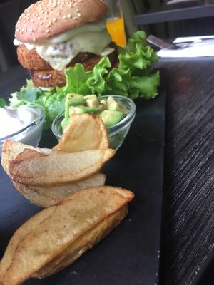 Best burger i have had in years!!! at Green Pumpkin in Riga