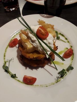 Main course at Green Pumpkin in Riga