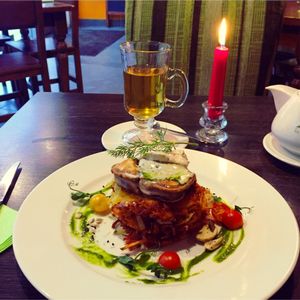 potato latkes at Green Pumpkin in Riga