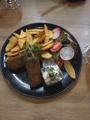 «fish» and chips. at Green Pumpkin in Riga