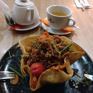 Quinoa with vegetables. Very delicious and recommended at Green Pumpkin in Riga