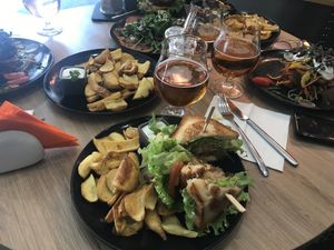 Huge portions!  at Green Pumpkin in Riga