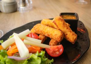 tofu sticks at Green Pumpkin in Riga