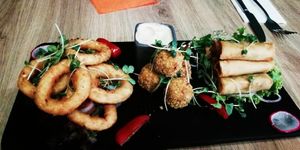 The snack plate at Green Pumpkin in Riga