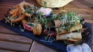 Особенно вкусные хрустящие шарики! at Green Pumpkin in Riga