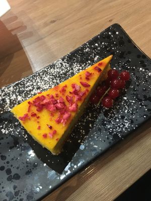 Sour-sweet lemoncake at Green Pumpkin in Riga