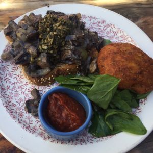 Shrooms with hash brown added at The Shroom Room in Christchurch