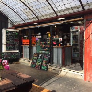 Menu and display  at The Shroom Room in Christchurch