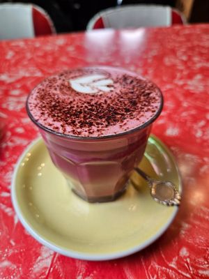 Power potion latte at The Shroom Room in Christchurch