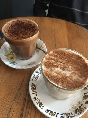 Vegan mocha & Chai at The Shroom Room in Christchurch