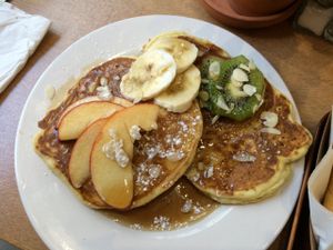 Vegan pancakes at Le Tricycle in Paris