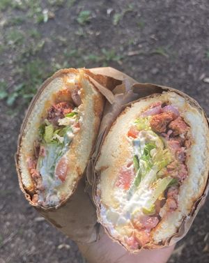 Vegan sumac chicken sandwich  at Cafe 53 in Chicago