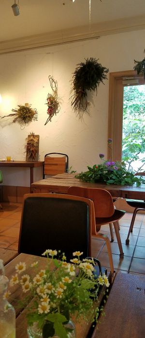 Cafe interior at Cafe Sora in Jogasaki