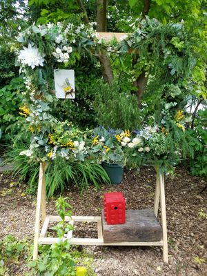 Cafe garden at Cafe Sora in Jogasaki