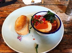 Shakshuka with vegan egg!  at Lentil As Anything - Abbotsford Convent in Abbotsford