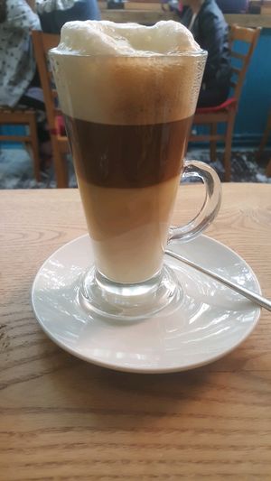 Almond milk latte at Veganka in Ankara