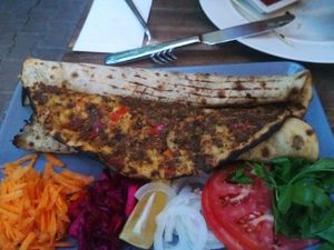 Vegan Lahmacun at Veganka in Ankara