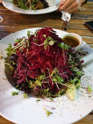 Beet Salad - so delicious at Juice and Java in Miami Beach