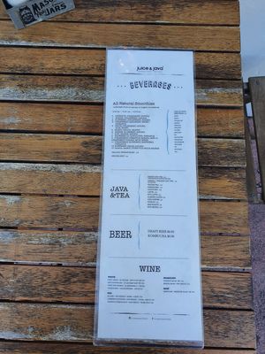 Beverages at Juice and Java in Miami Beach