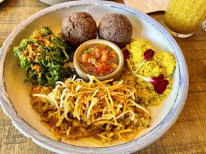 Feijoada balls, Brazilian bowl. at Org Bistro in Rio De Janeiro